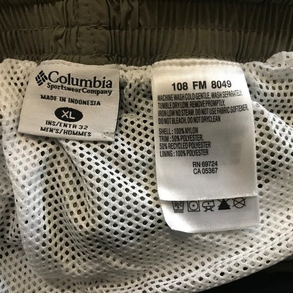 Columbia Mens XL‎ Tan Convertible Elastic Waist Pants omni-shade - Picture 7 of 10